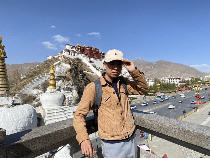 Tony Xi at the Potala Palace in Lhasa, Tibet